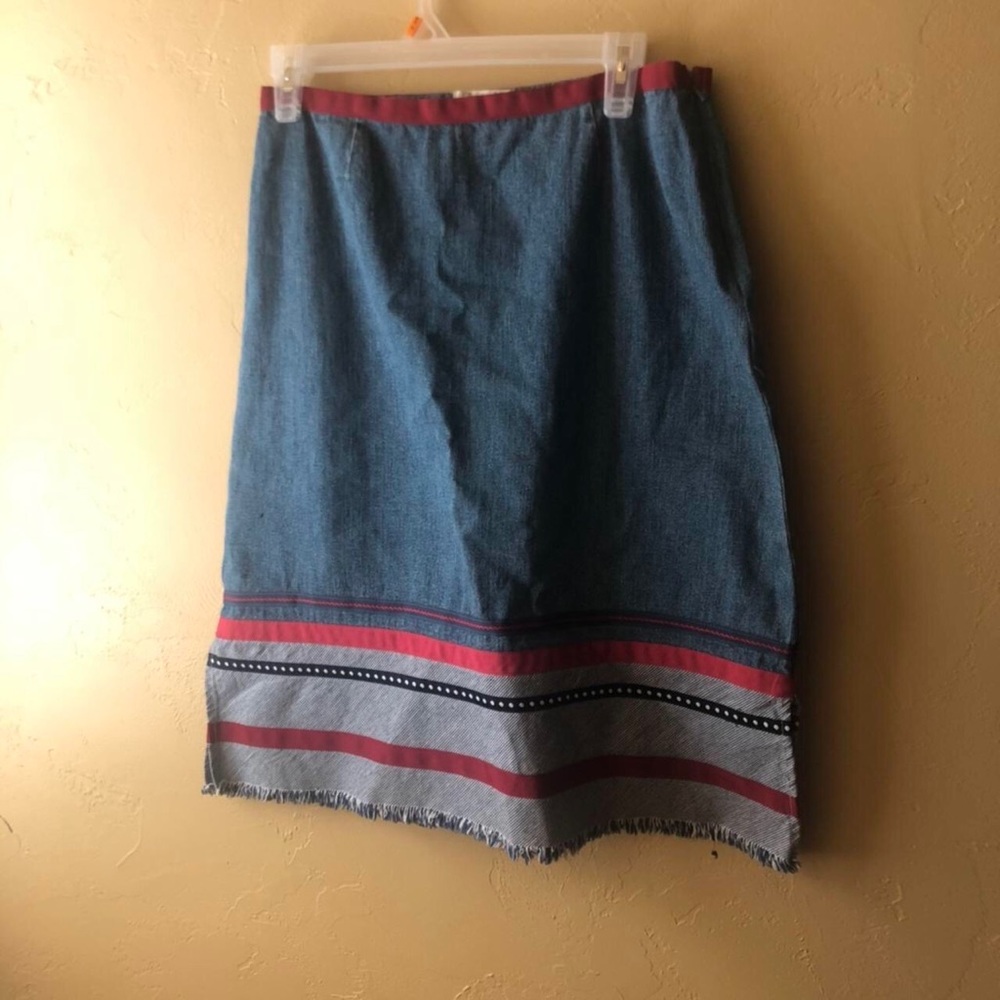 christopher and banks denim skirt size 4 NWT